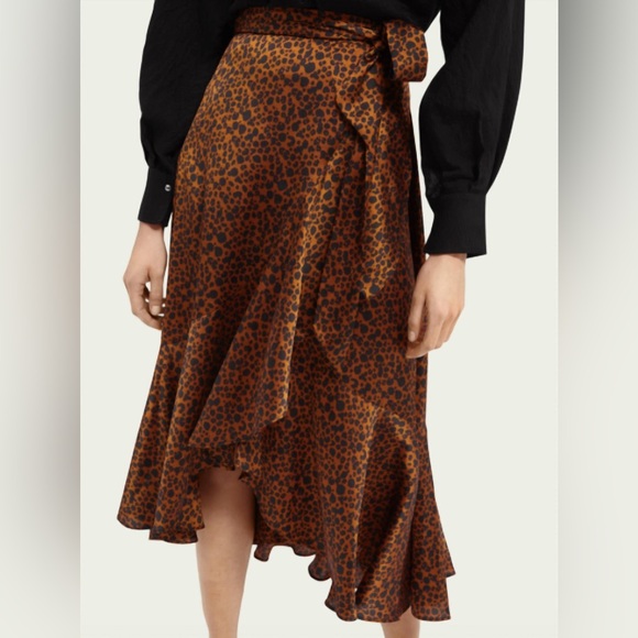 Scotch and Soda cheetah wrap skirt - Picture 1 of 2